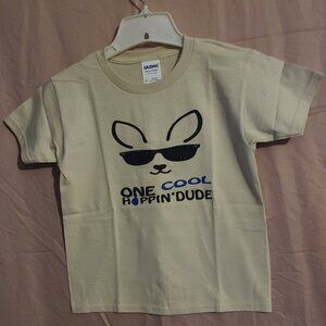 One Cool Hoppin’ Dude Easter Shirt | Toddler Bunny Graphic Tee | Easter Outfit